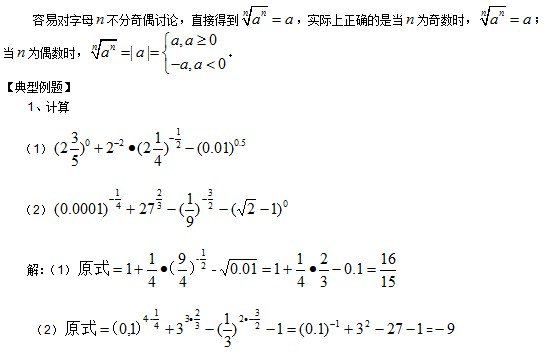 指数幂的含义及基本运算误区提醒