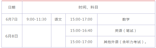 2021年天津新高考考试时间安排及科目 什么时候高考