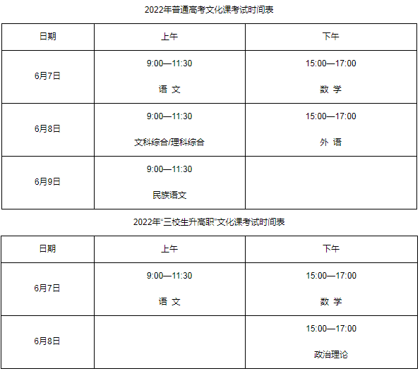 2022新疆高考是哪天 具体时间怎么安排的