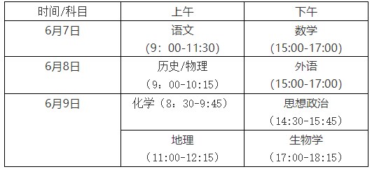 2023福建高考时间是几月几号 具体时间安排