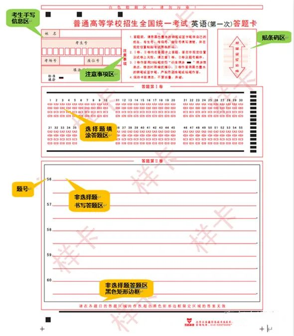 天津2023高考英语答题卡曝光 答题卡样式是怎样的