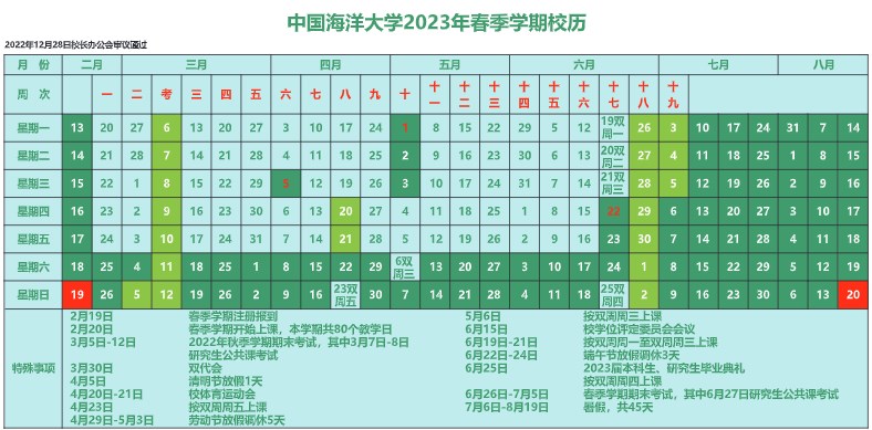 2023中国海洋大学暑假放假时间什么时候 几月几号开学